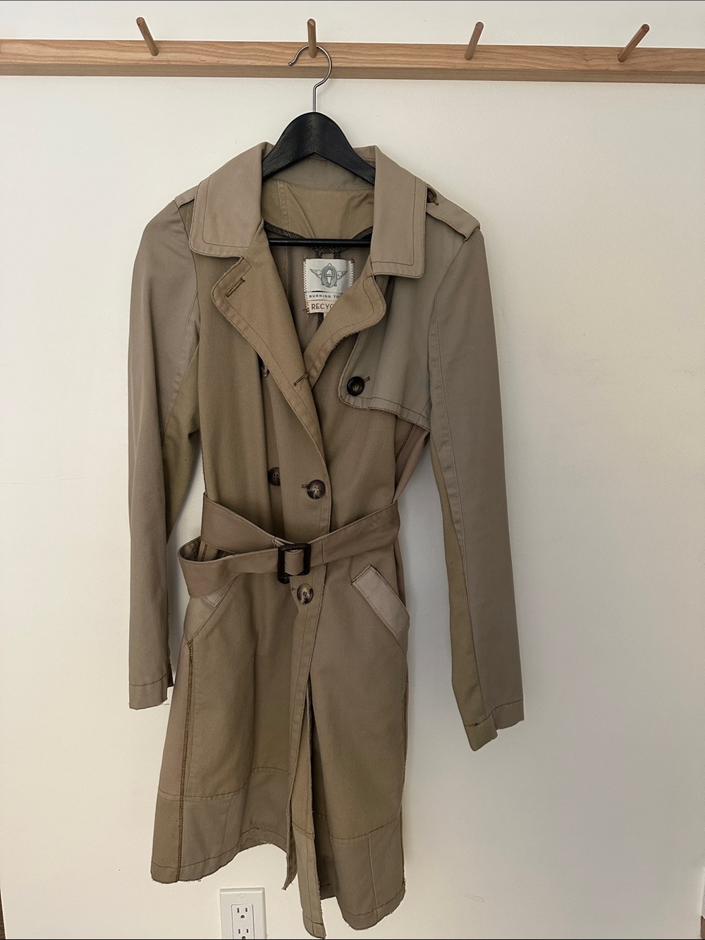 Tan Trench Coat with Belt